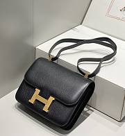 Okify Hermes Constance Bag In Black Epsom Leather 23cm  - 3