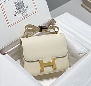 Okify Hermes Constance Bag In White Epsom Leather With Gold Hardware 23cm  - 1