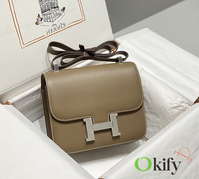 Okify Hermes Constance Bag In Epsom Leather With Silver Hardware 23cm 20470 - 1