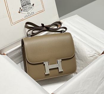 Okify Hermes Constance Bag In Epsom Leather With Silver Hardware 23cm 20470