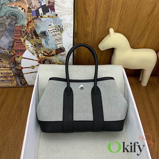 Okify Hermes Neo Garden Party Bag In Black 23cm  - 1