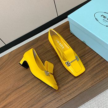 Okify Prada Yellow Mary Jane Shoes 4.5cm EU35-41 