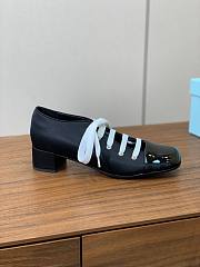 Okify Prada Block Heel Lace-up Shoes In Black EU35-41  - 4