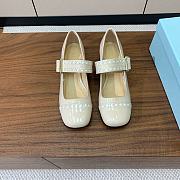 Okify Prada Mary Jane Block Heel Pumps In Cream Patent Leather EU35-41 - 3