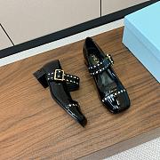 Okify Prada Mary Jane Block Heel Pumps In Black Patent Leather EU35-41 - 2