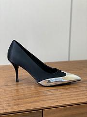 Okify Prada Silk Patchwork Heels In Black EU35-41 - 1