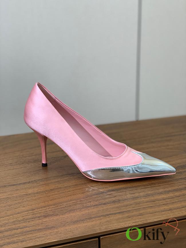 Okify Prada Silk Patchwork Heels In Pink EU35-41 - 1