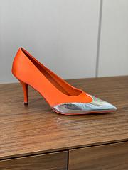 Okify Prada Silk Patchwork Heels In Orange EU35-41 - 1