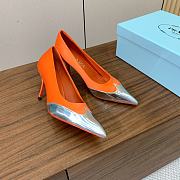 Okify Prada Silk Patchwork Heels In Orange EU35-41 - 3