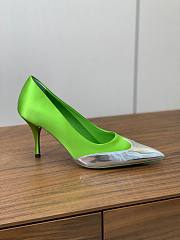 Okify Prada Silk Patchwork Heels In Green EU35-41 - 1