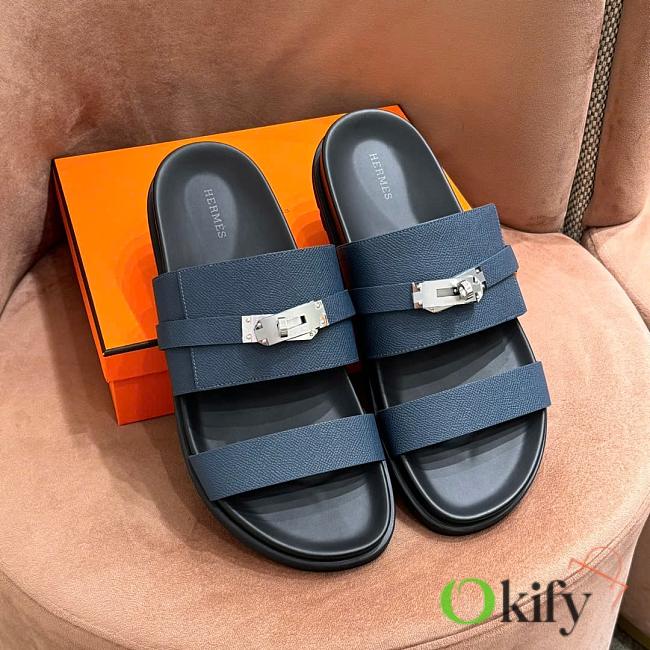 Okify Hermes Jackson Blue Sandals  - 1