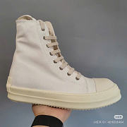 Okify Rick Owens White Ankle Sneakers  - 1