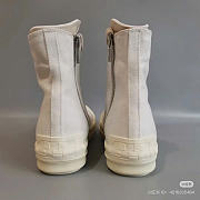 Okify Rick Owens White Ankle Sneakers  - 4