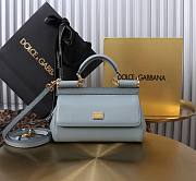 Okify Dolce & Gabbana Sicily Handbag In Light Blue 20502 11x18x6cm - 1