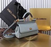 Okify Dolce & Gabbana Sicily Handbag In Light Blue 20502 11x18x6cm - 2