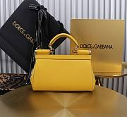 Okify Dolce & Gabbana Sicily Handbag In Yellow 11x18x6cm - 3