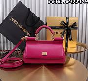 Okify Dolce & Gabbana Sicily Handbag In Pink 11x18x6cm 20504 - 1