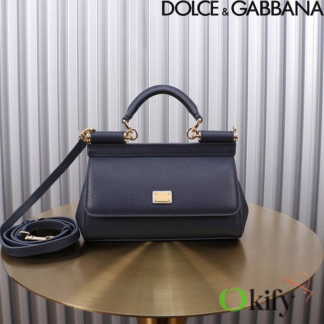 Okify Dolce & Gabbana Sicily Handbag In Black 11x18x6cm - 1