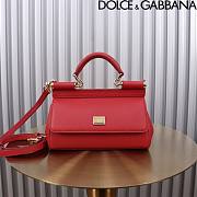 Okify Dolce & Gabbana Sicily Handbag In Red 11x18x6cm - 1