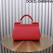 Okify Dolce & Gabbana Sicily Handbag In Red 11x18x6cm - 3