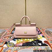 Okify Dolce & Gabbana Sicily Handbag In Baby Pink 11x18x6cm - 1