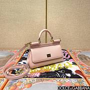 Okify Dolce & Gabbana Sicily Handbag In Baby Pink 11x18x6cm - 3