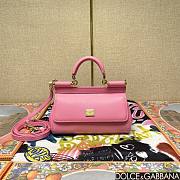 Okify Dolce & Gabbana Sicily Handbag In Pink 11x18x6cm 20509 - 1