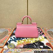 Okify Dolce & Gabbana Sicily Handbag In Pink 11x18x6cm 20509 - 2