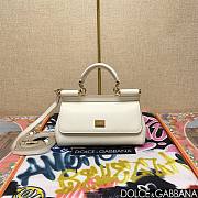 Okify Dolce & Gabbana Sicily Handbag In White 11x18x6cm  - 1