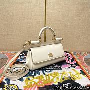 Okify Dolce & Gabbana Sicily Handbag In White 11x18x6cm  - 3