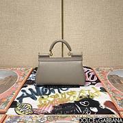 Okify Dolce & Gabbana Sicily Handbag In Grey Gray 11x18x6cm  - 2