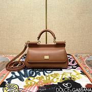 Okify Dolce & Gabbana Sicily Handbag In Brown 11x18x6cm  - 1