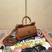 Okify Dolce & Gabbana Sicily Handbag In Brown 11x18x6cm  - 5