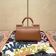 Okify Dolce & Gabbana Sicily Handbag In Brown 11x18x6cm  - 4