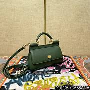 Okify Dolce & Gabbana Sicily Handbag In Dark Green 11x18x6cm  - 2