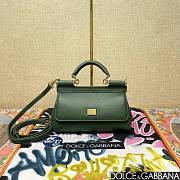 Okify Dolce & Gabbana Sicily Handbag In Dark Green 11x18x6cm  - 1