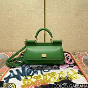 Okify Dolce & Gabbana Sicily Handbag In Green 11x18x6cm  - 1