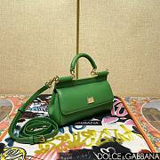 Okify Dolce & Gabbana Sicily Handbag In Green 11x18x6cm  - 3