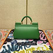 Okify Dolce & Gabbana Sicily Handbag In Green 11x18x6cm  - 2