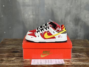 Okify Nike SB Dunk Low Retro Casual Sneakers In Red And Yellow EU36-46 