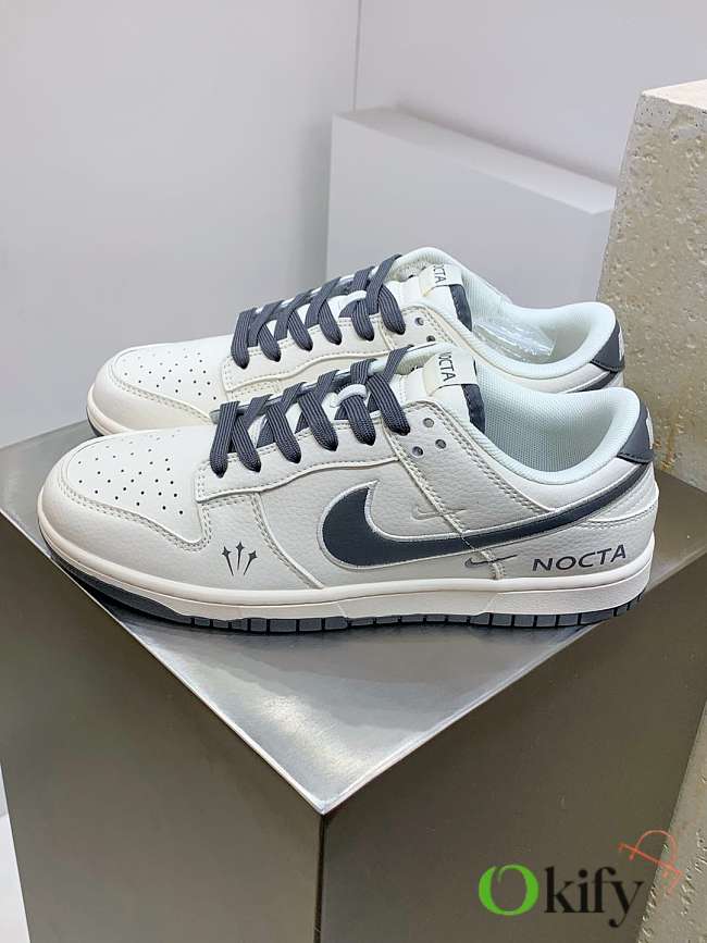 Okify Nike x Nocta By You SB Dunk Low Retro Sneakers In White And Gray EU36-45 - 1