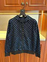 Okify Louis Vuitton Blue Monogram Hooded Jacket SML  - 1