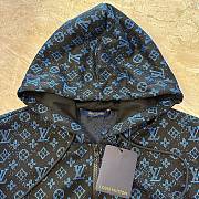 Okify Louis Vuitton Blue Monogram Hooded Jacket SML  - 3