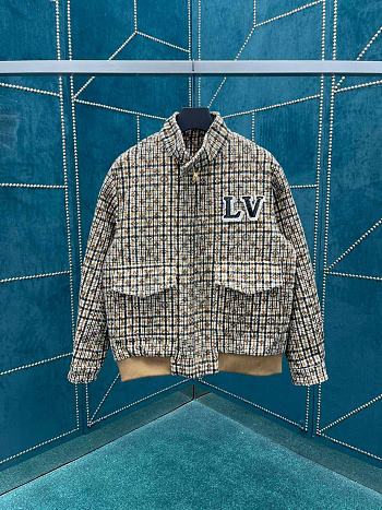 Okify Louis Vuitton Monogram Wool Harrington Blouson Jacket S-XL 