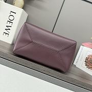 Okify Loewe Medium Puzzle Fold Tote Bag In Burgundy Shiny Calfskin 25.5x14.5x31.5cm 20534 - 6