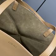 Okify Loewe Medium Puzzle Fold Tote Bag In Black And Caramel Shiny Calfskin 25.5x14.5x31.5cm - 3