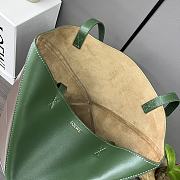 Okify Loewe Medium Puzzle Fold Tote Bag In Brown And Green Shiny Calfskin 25.5x14.5x31.5cm - 3