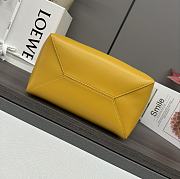 Okify Loewe Medium Puzzle Fold Tote Bag In Two Tones Of Yellow Shiny Calfskin 25.5x14.5x31.5cm - 6