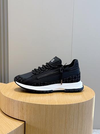 Okify Givenchy Spectre Sneakers In Leather And Monogram 72 Denim In Full Black EU38-45