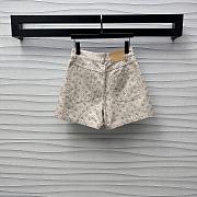 Okify Louis Vuitton Beige Denim Shorts SML  - 2